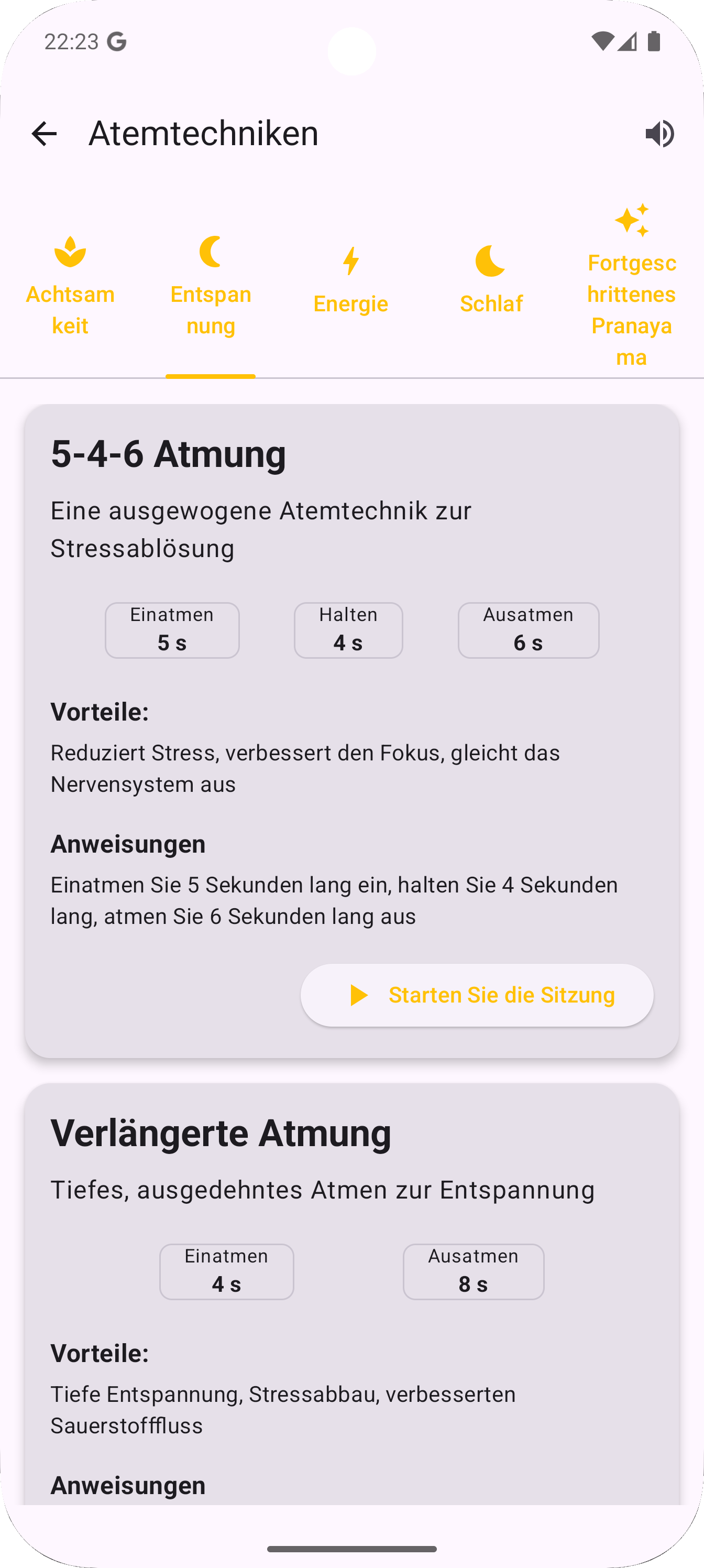 Mantra Breath App - Atemübungen