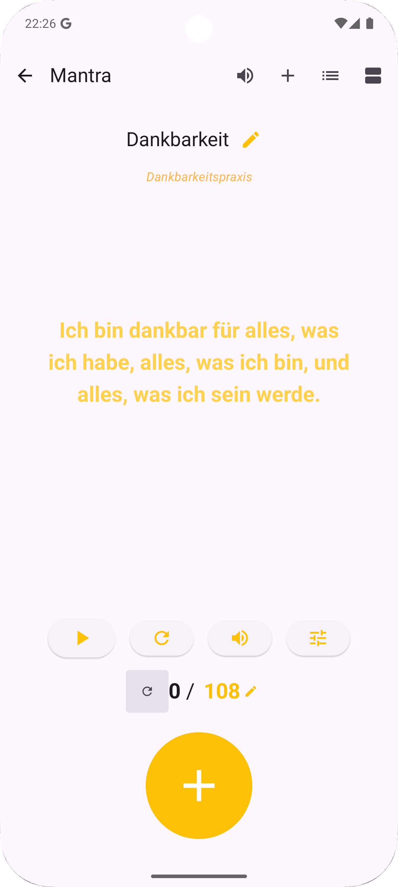Mantra Breath App - Mantra-Zähler