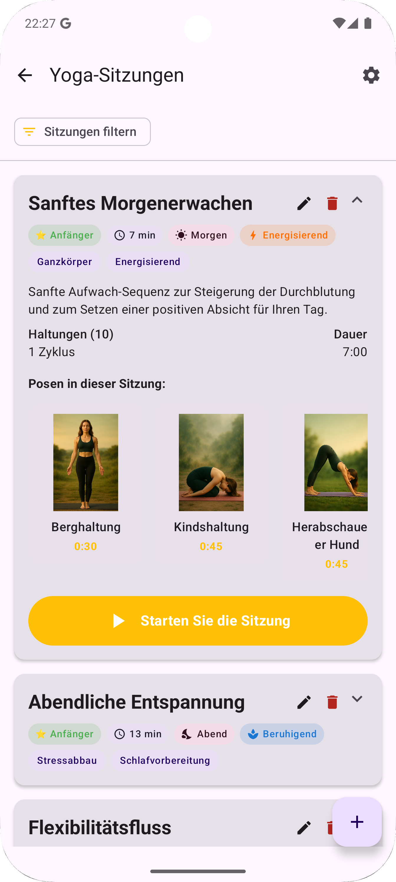 Mantra Breath App - Yoga-Sitzungen Routine
