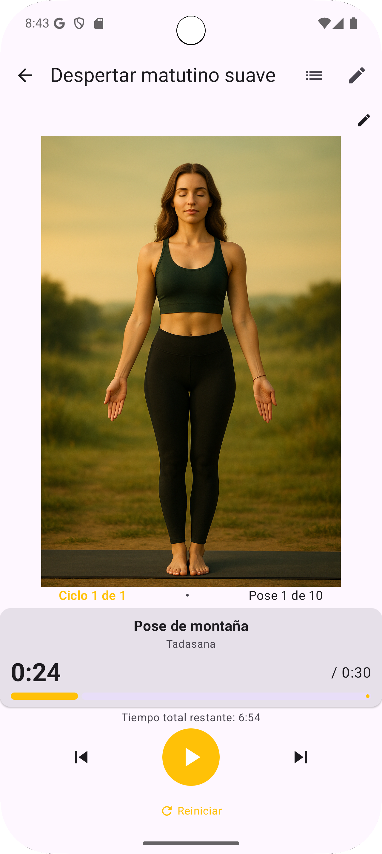 App Mantra Breath - Sesión de Yoga Activa