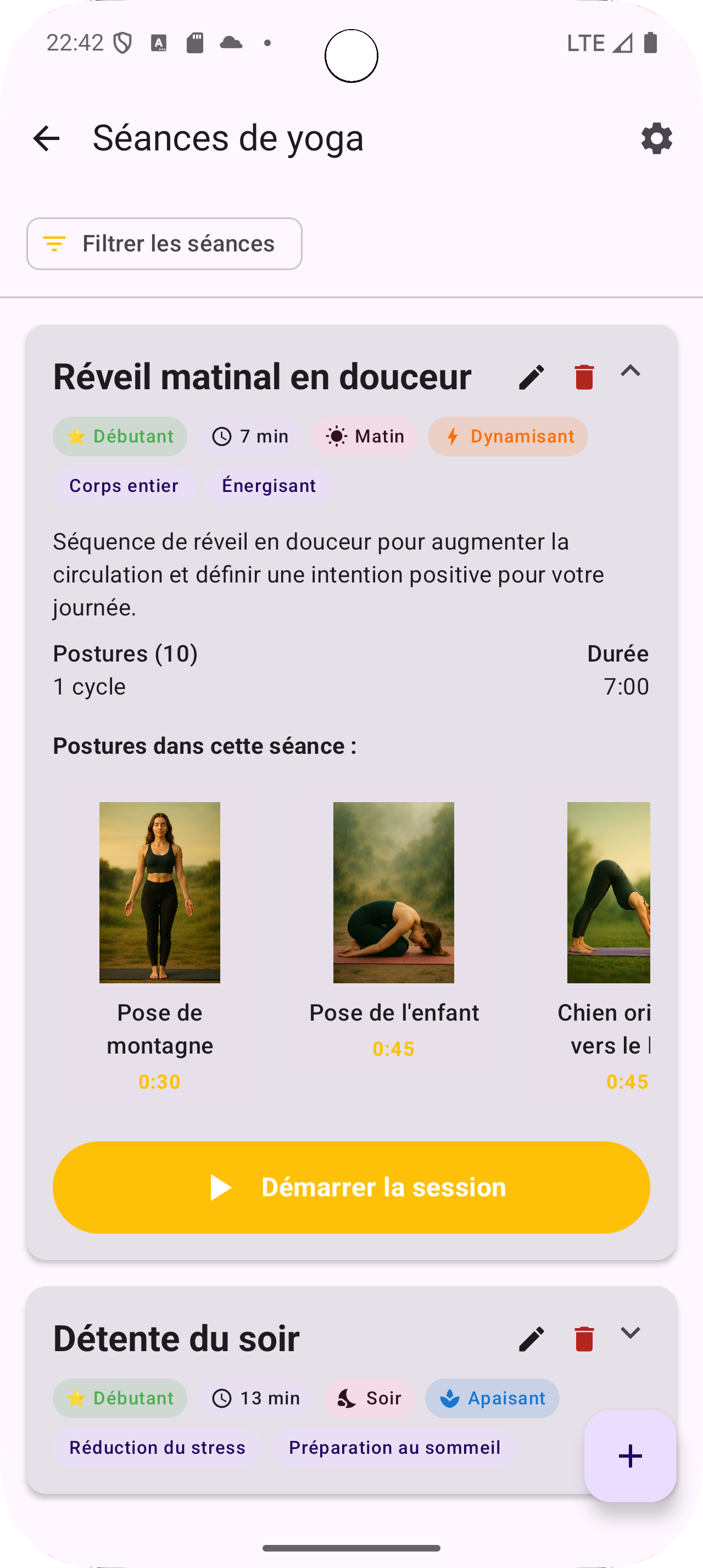 Mantra Breath App - Sessions Yoga Routine