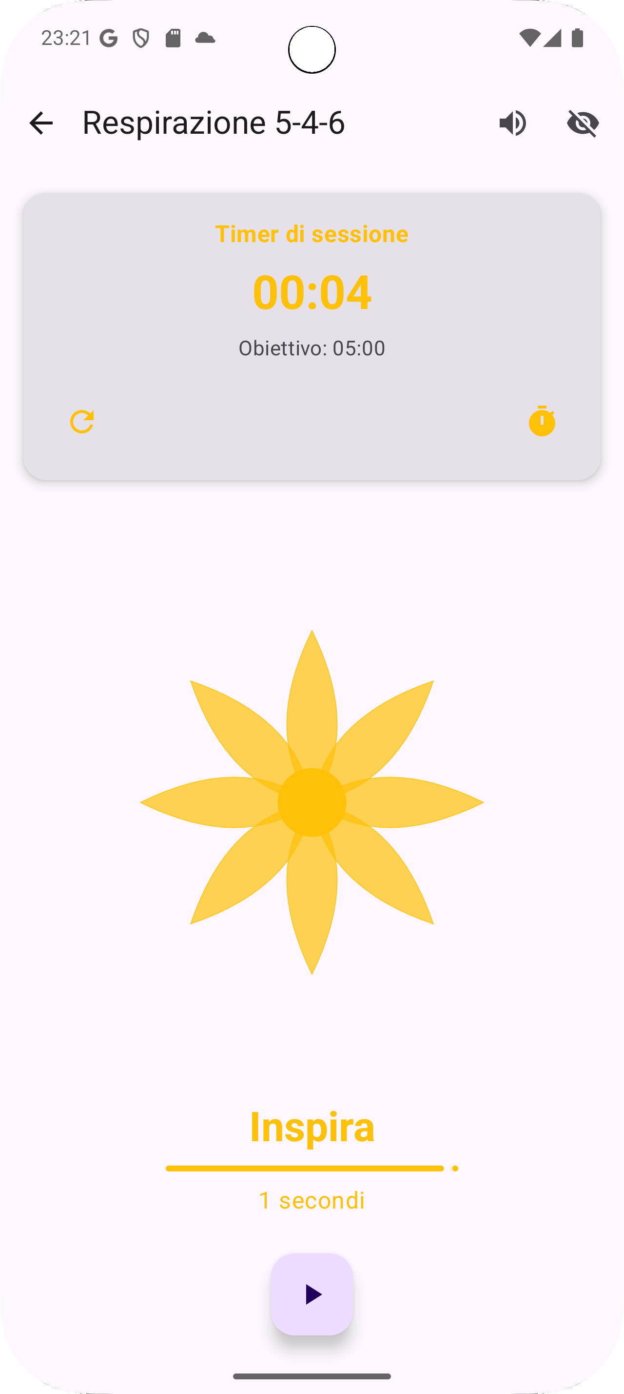 Mantra Breath App - Pattern Respirazione 5-4-6