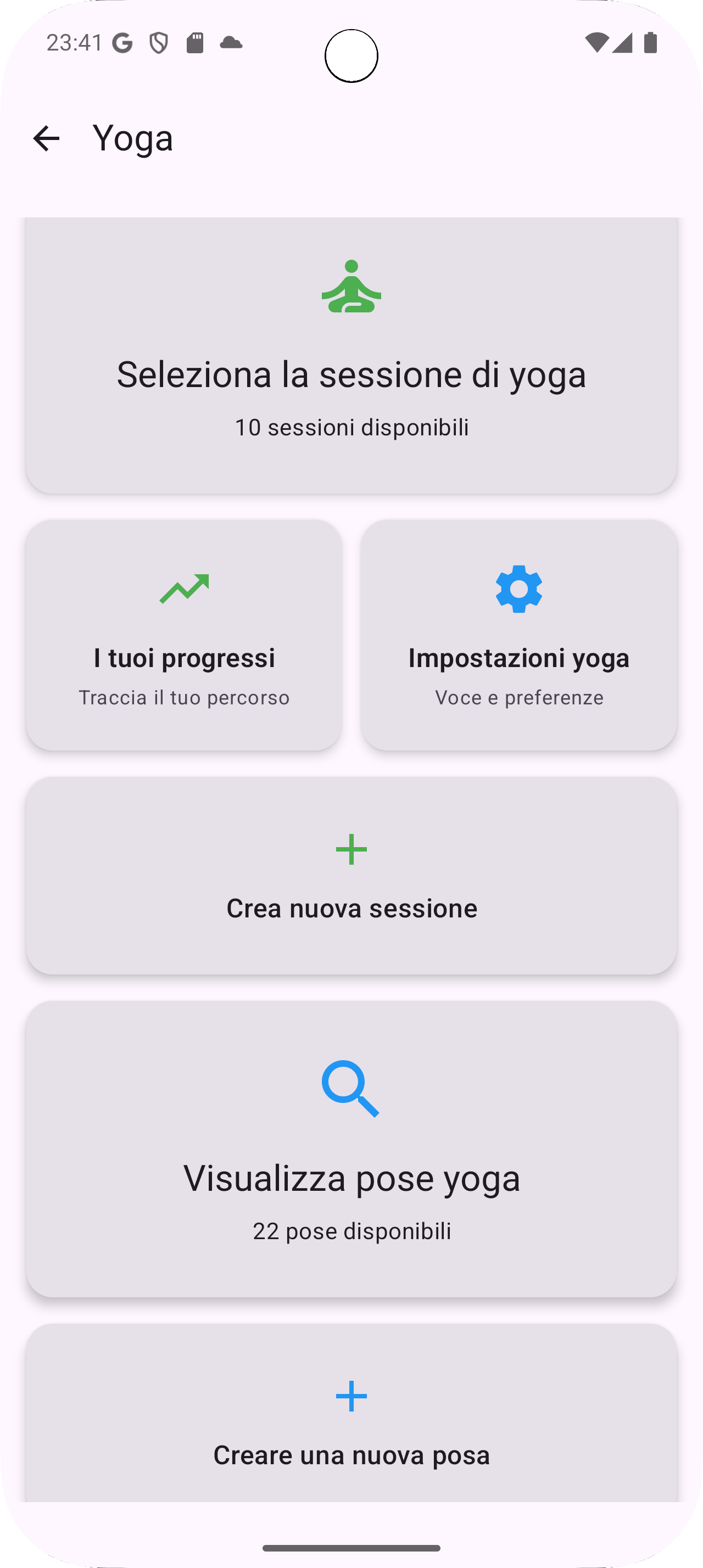 Mantra Breath App - Impostazioni Timer Yoga