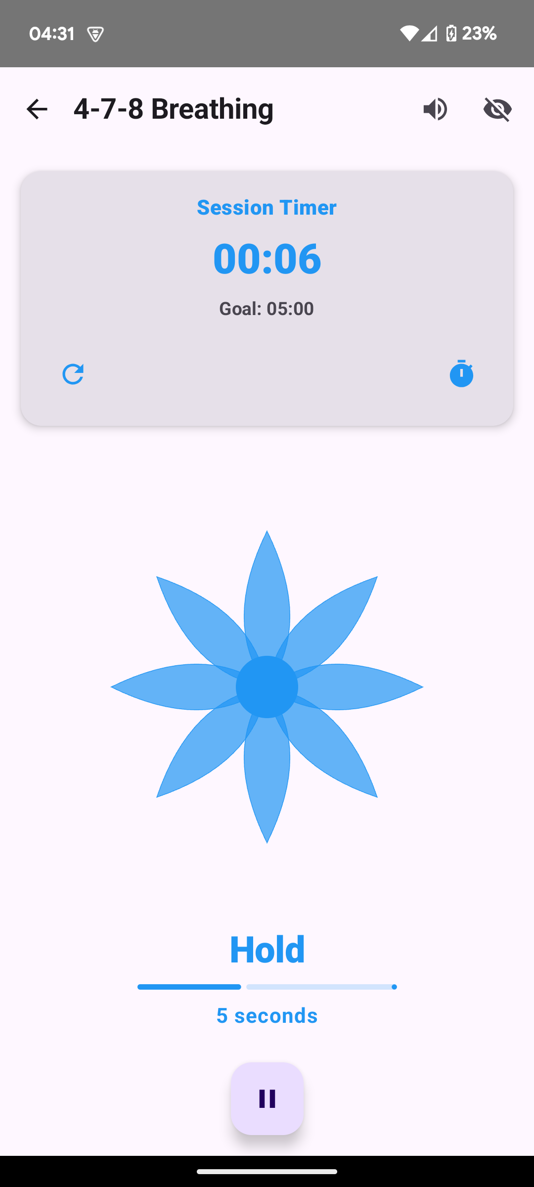 Mantra Breath App Skärmdumpar